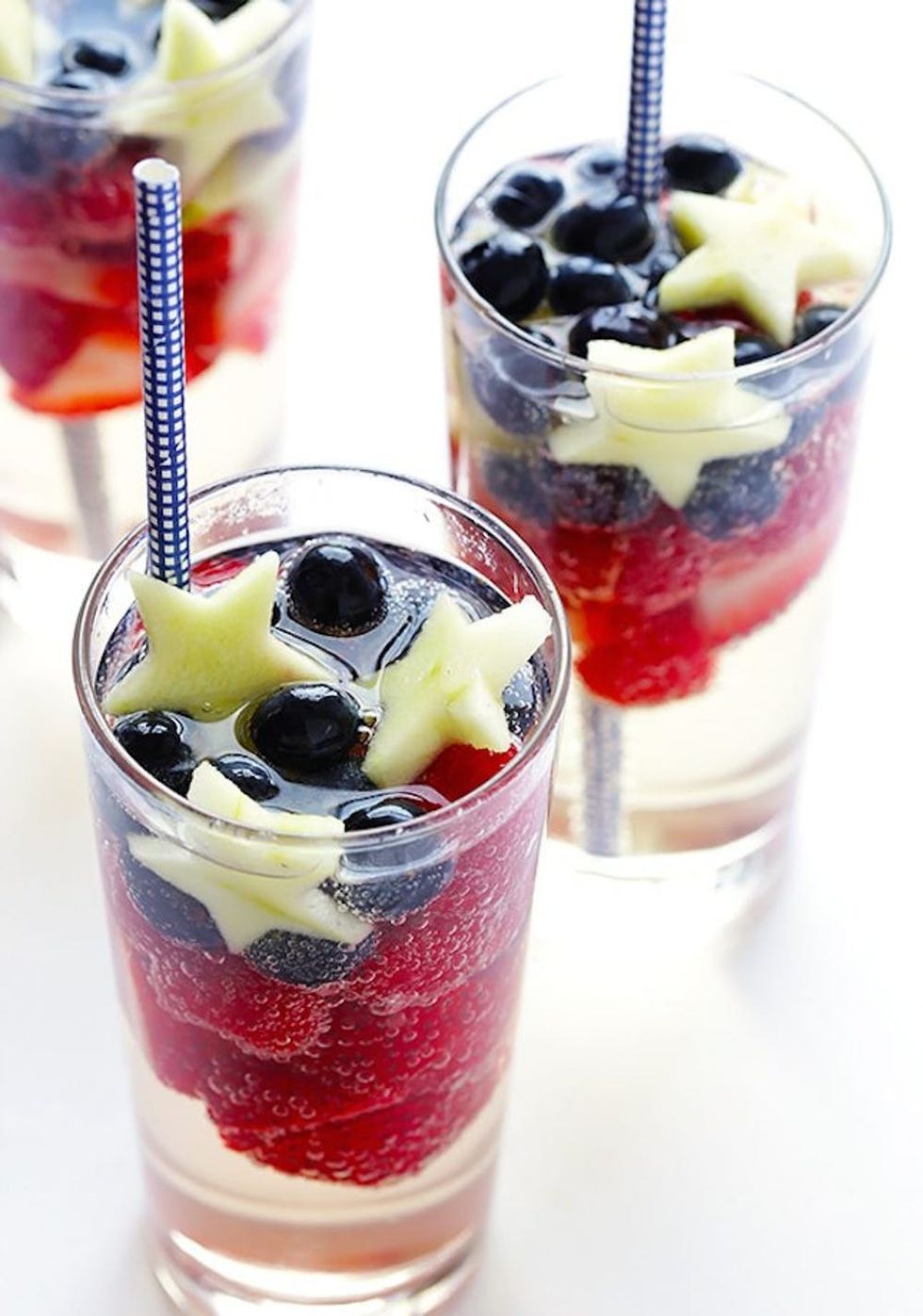 Sparkling Red, White, and Blue Sangria