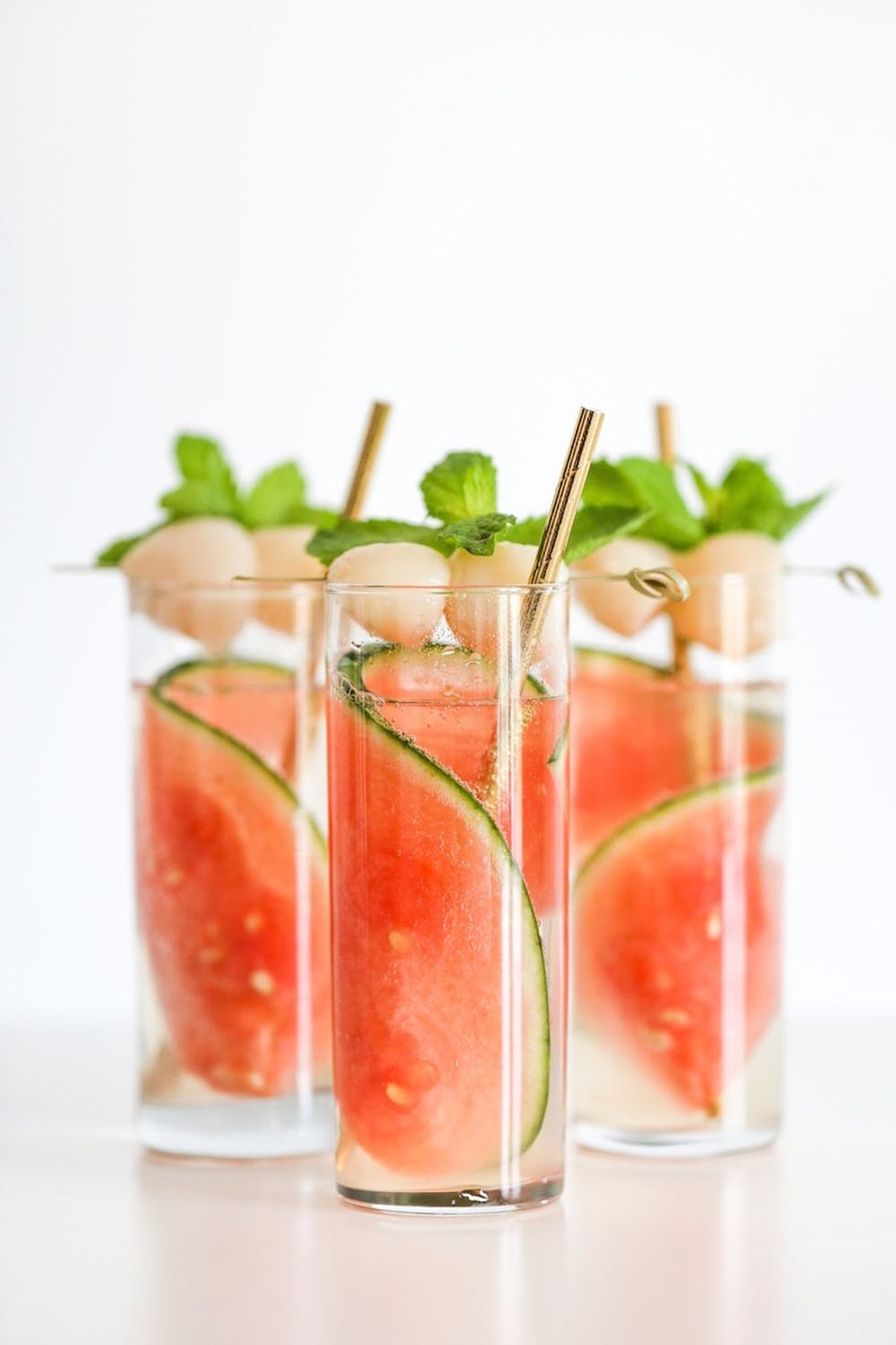 Sparkling Watermelon Lychee Cocktail