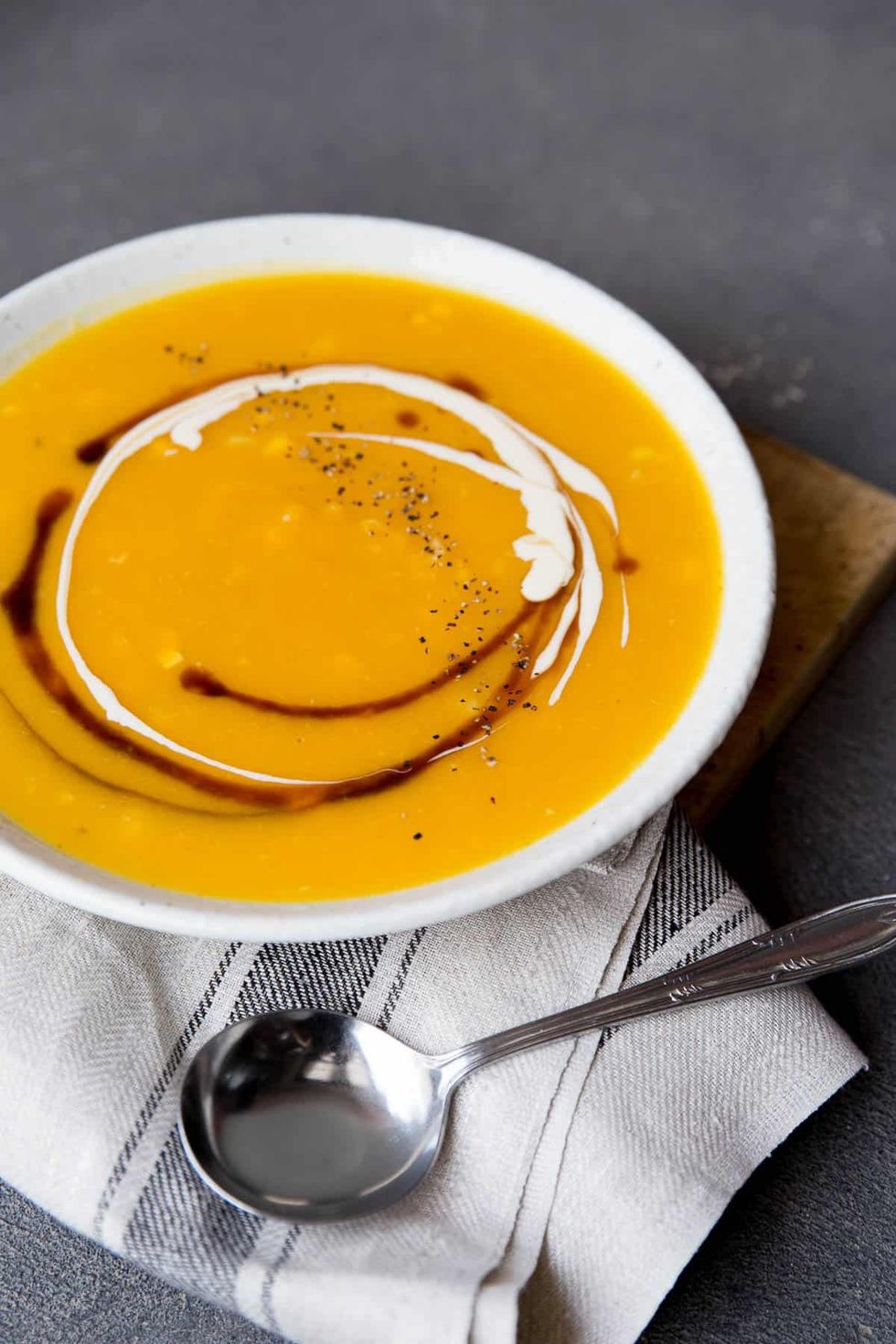 Spicy Corn Pumpkin Soup