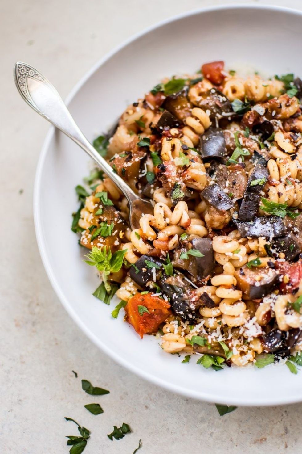 Spicy Eggplant Pasta