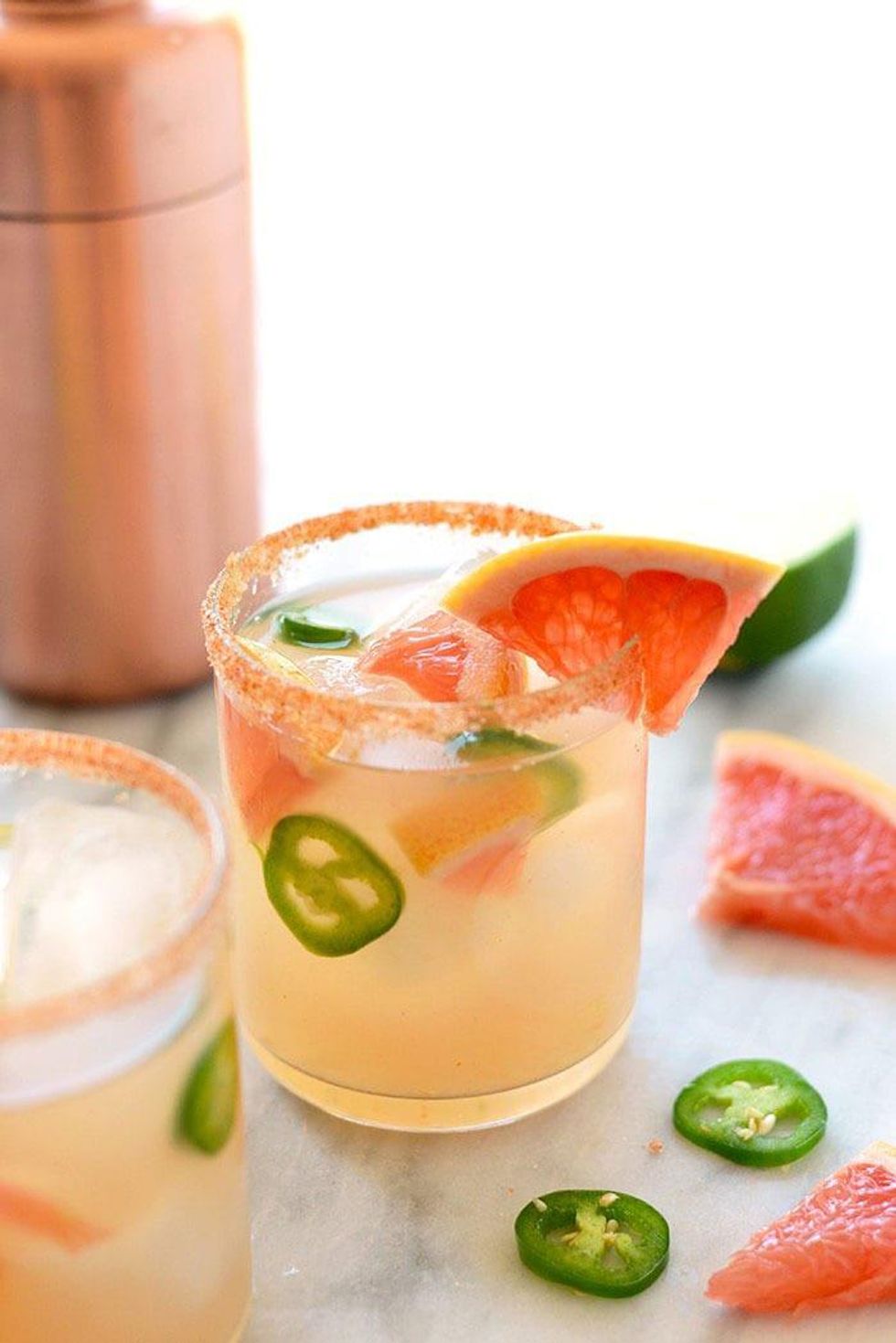 spicy grapefruit margaritas