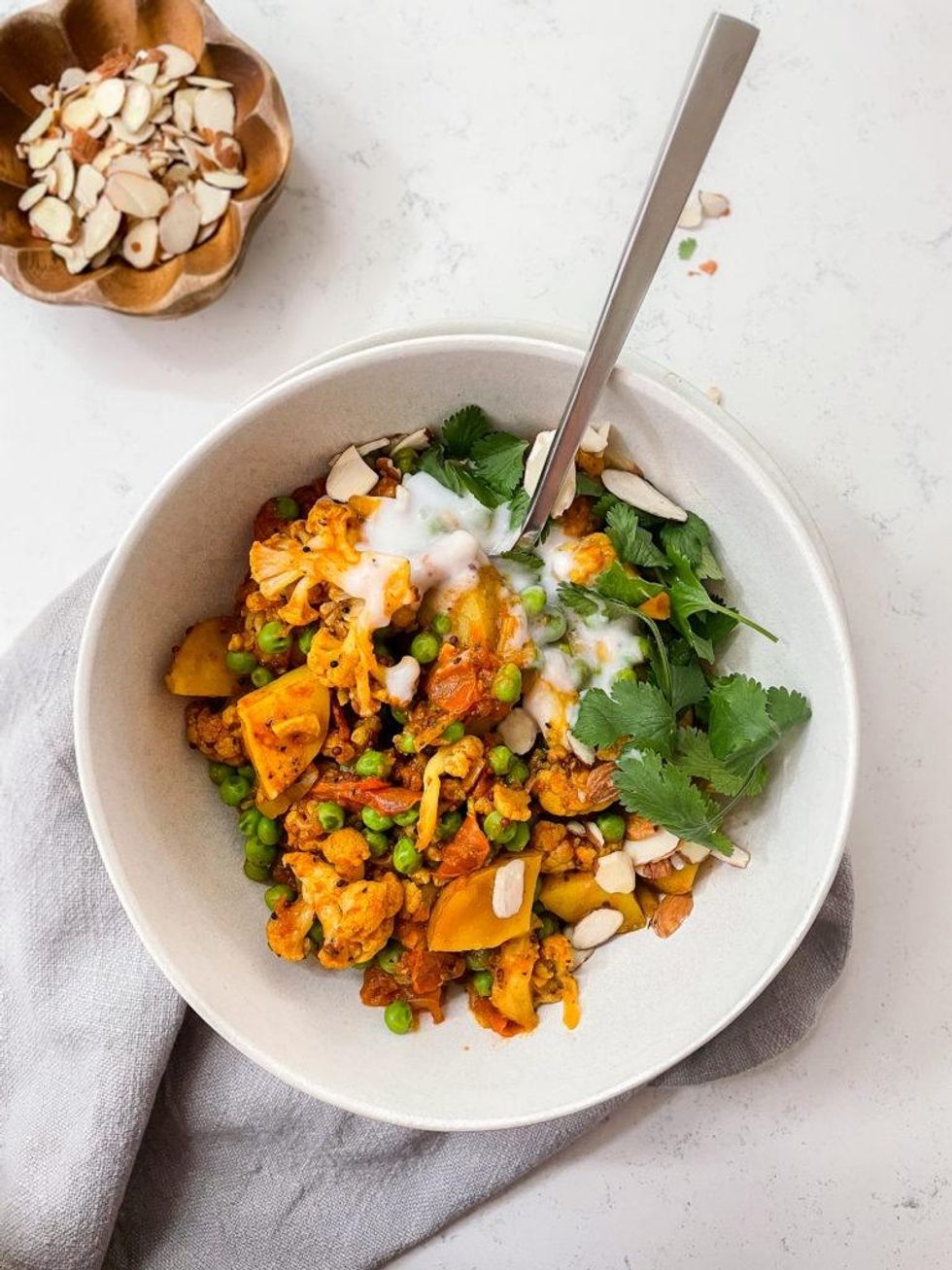 Spicy Potato and Cauliflower Curry