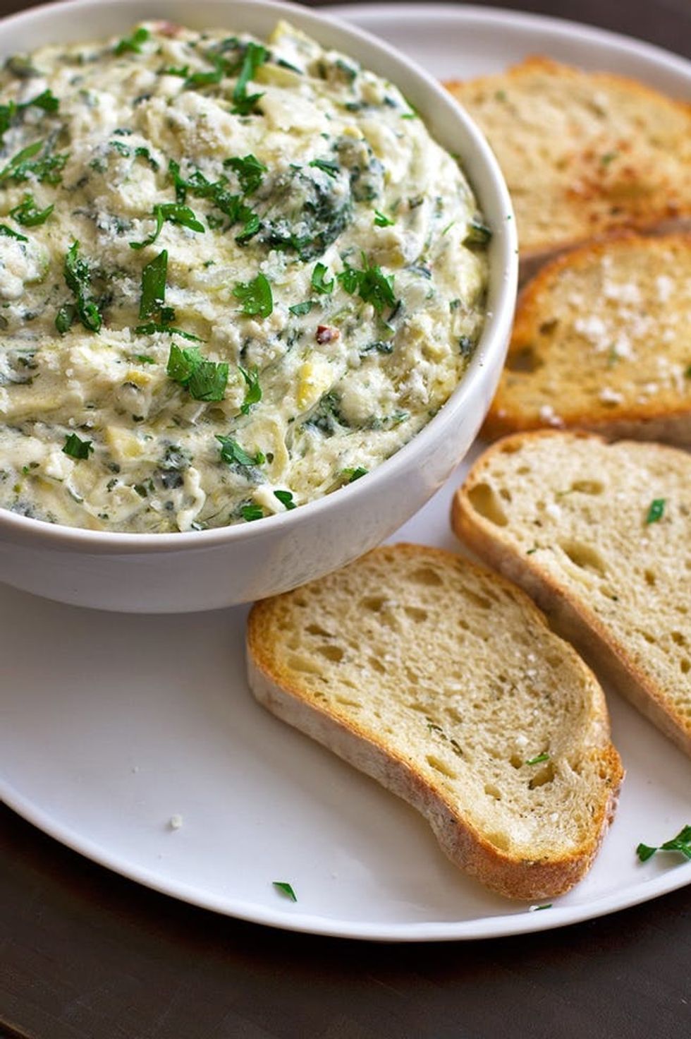 Spicy Spinach Artichoke Dip in the Slow-Cooker
