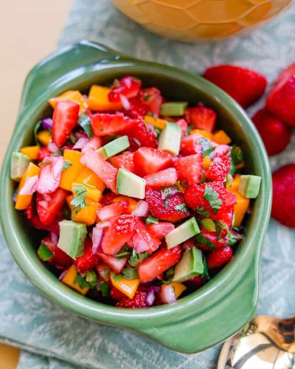 Spicy Strawberry Mango Salsa