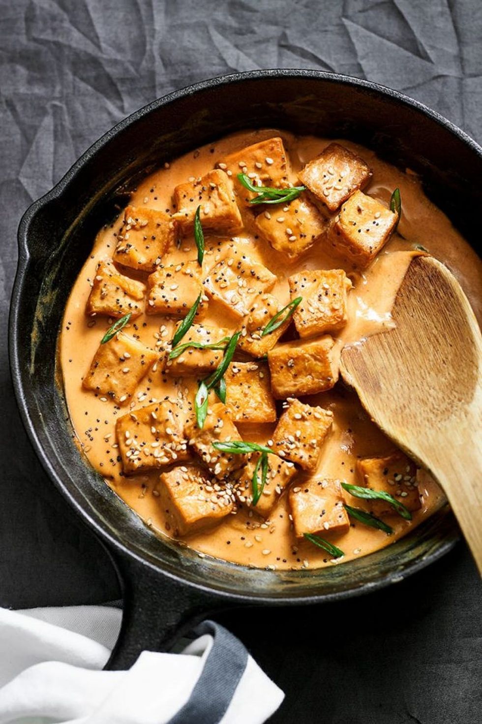 Spicy Tahini Tofu Stir-Fry