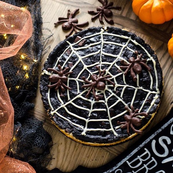 spiderweb s'mores cheesecake brownie