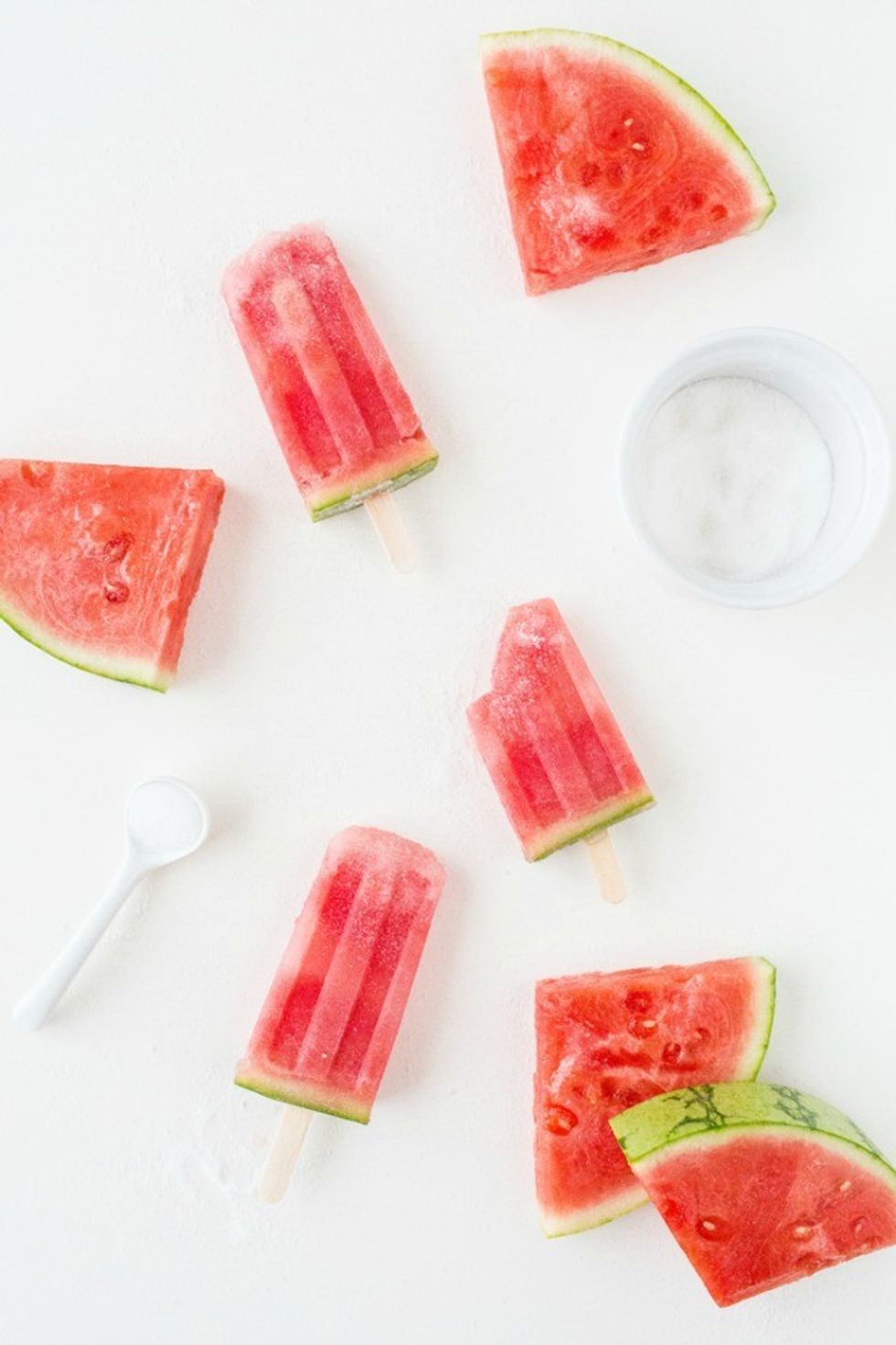 Spiked Crushed Watermelon Popsicles