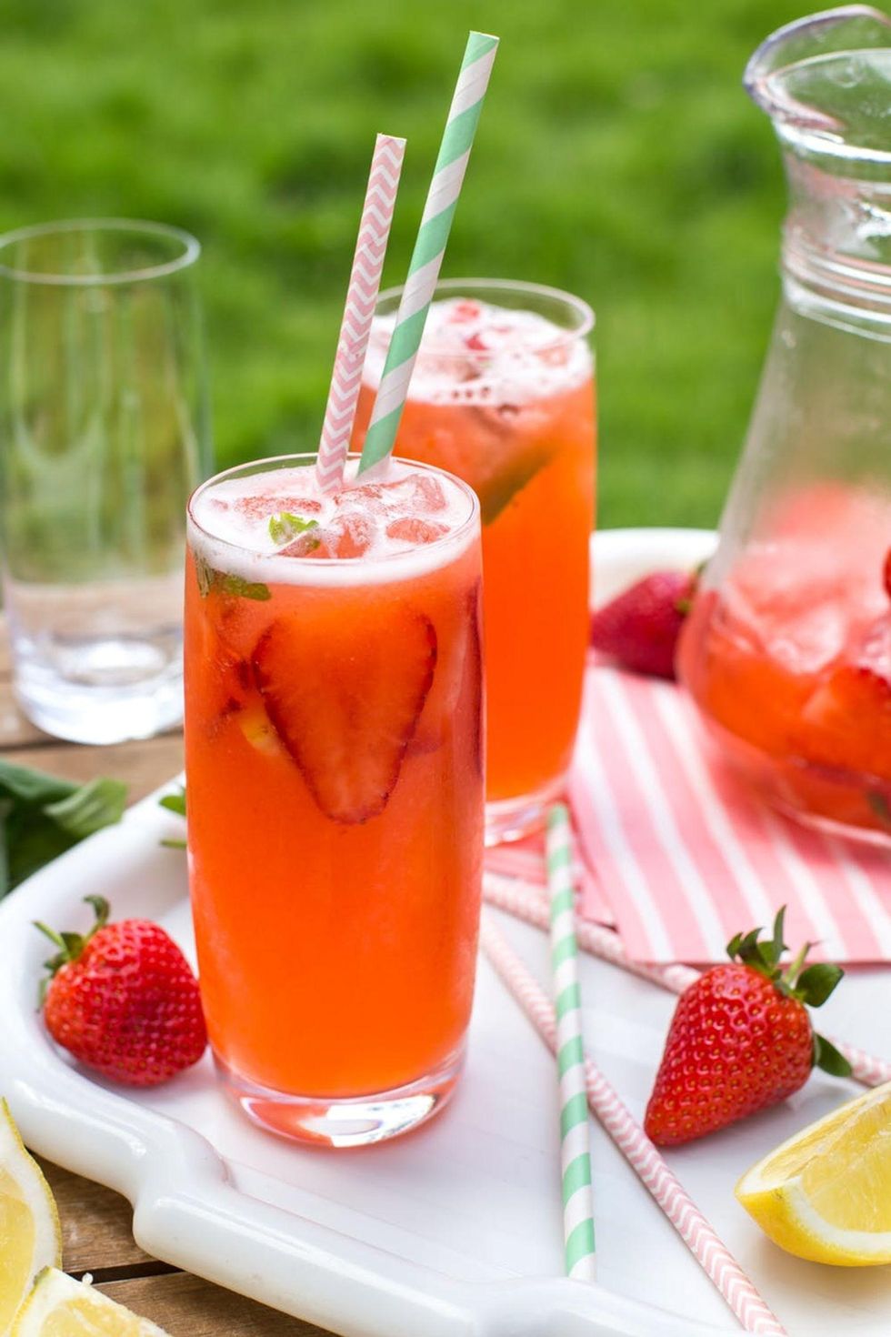 Spiked Strawberry Basil Lemonade Recipe