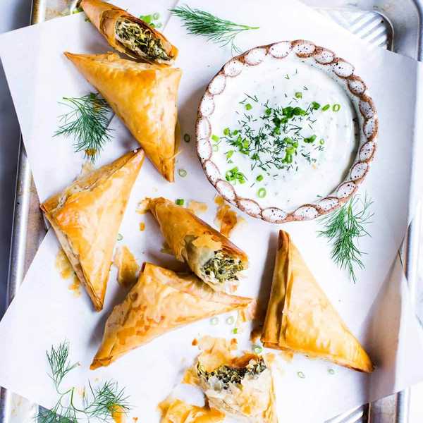 Spinach and Feta Triangles finger foods