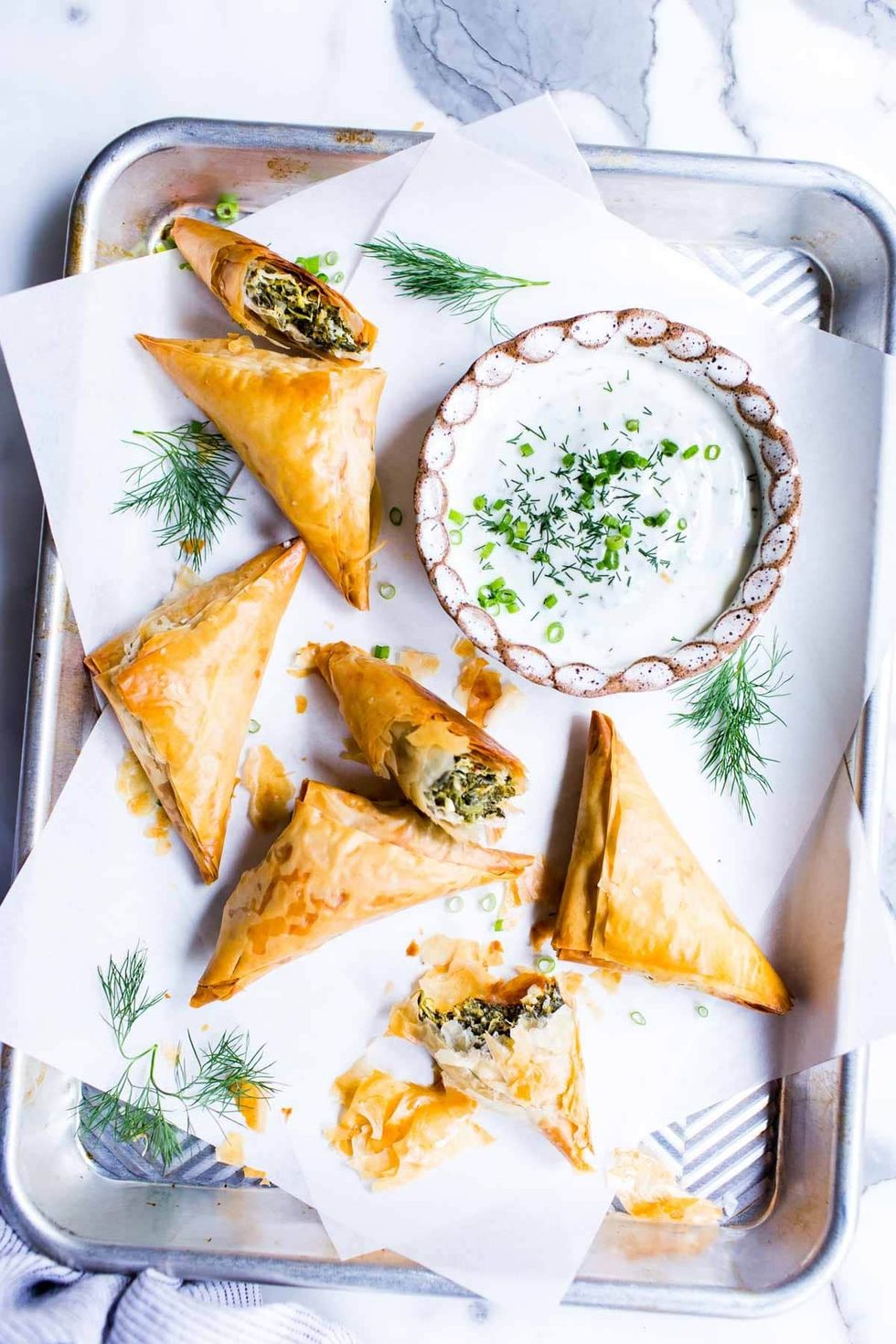 Spinach and Feta Triangles finger foods
