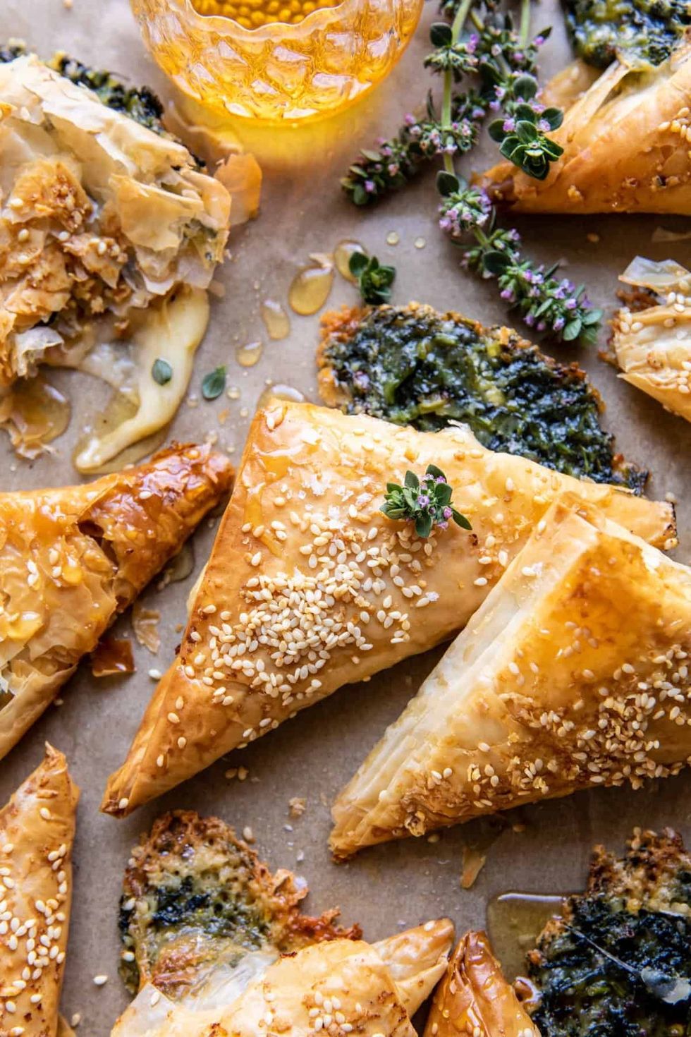 Spinach & Brie Triangles