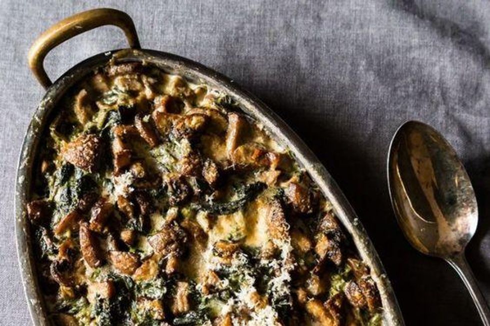 Spinach, Mushroom and Cream