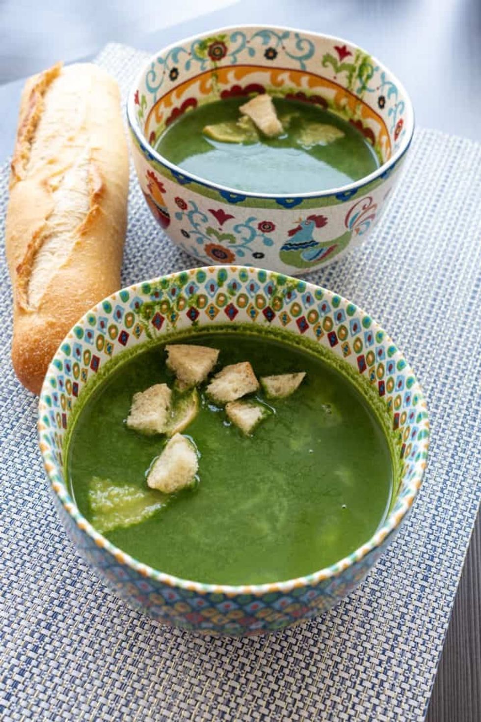 Spinach soup w/coconut milk