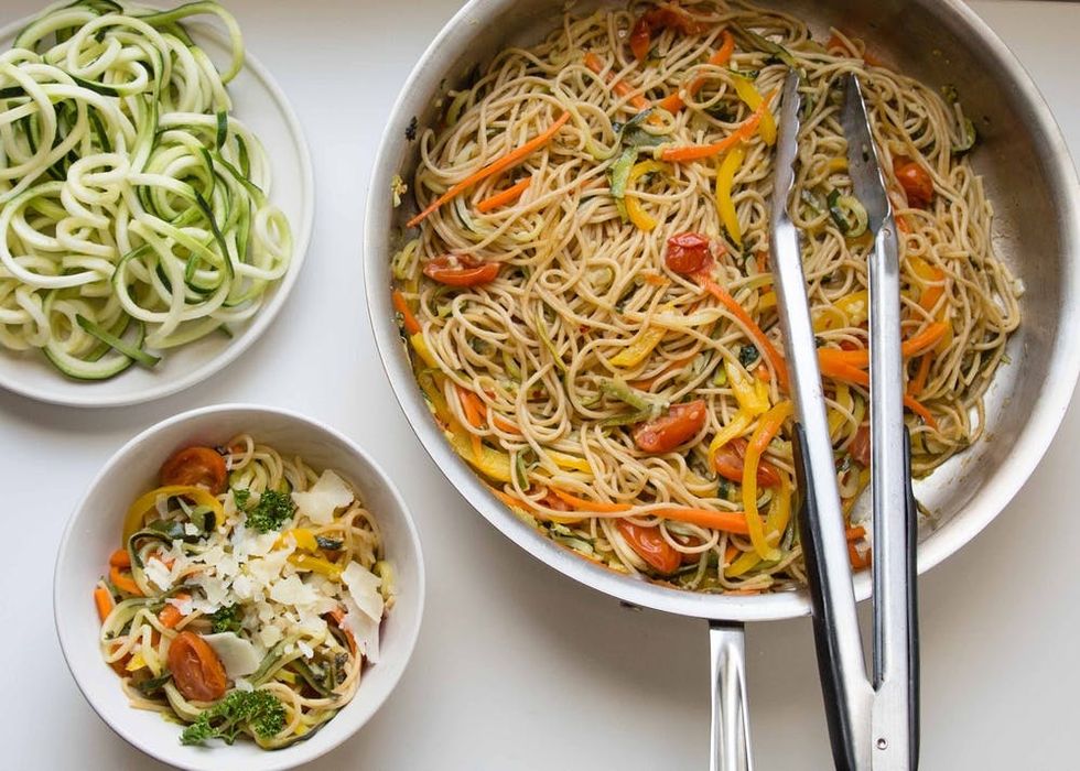 Spiralized Zoodles Primavera Pasta Recipe