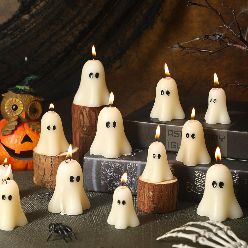 spooky ghost candles