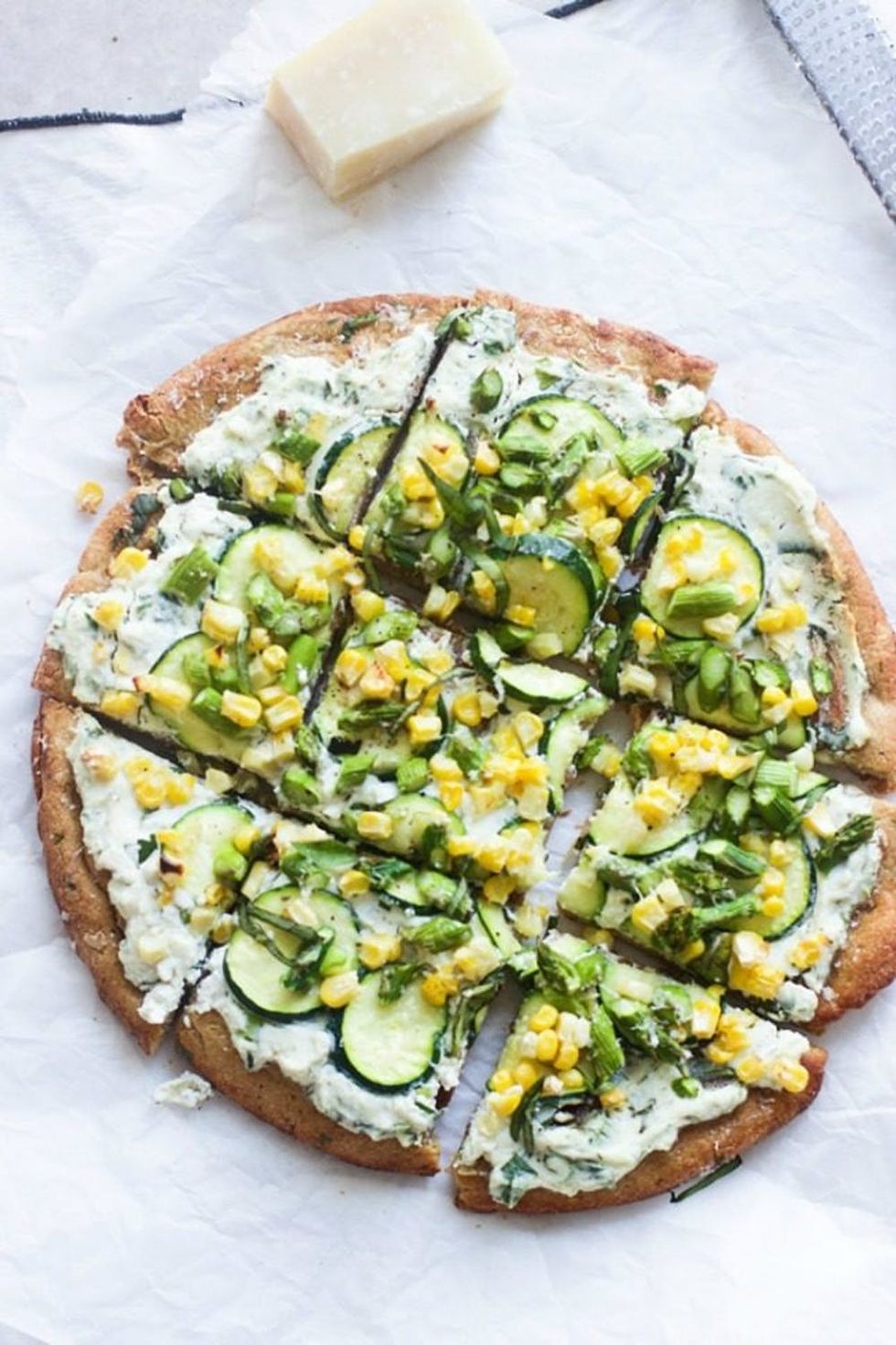 Spring Skillet Flatbreads With Herbed Ricotta and Homemade Whole-Wheat Crust