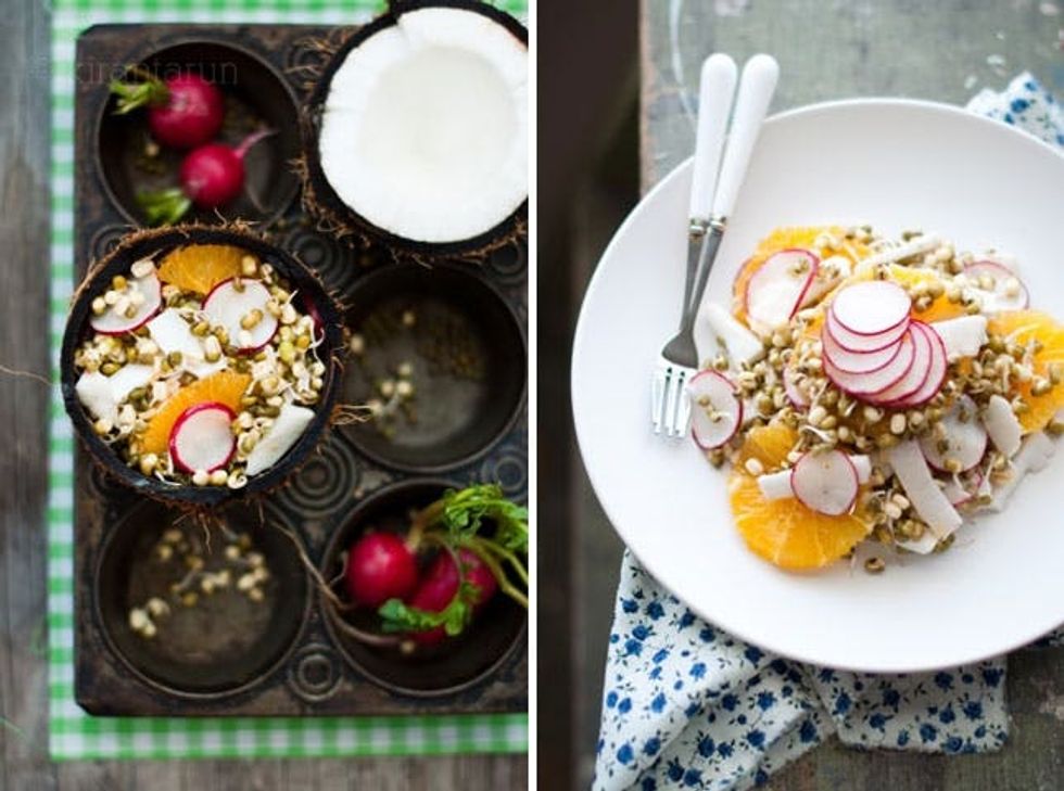Spring Sprouts Salad with Coconut