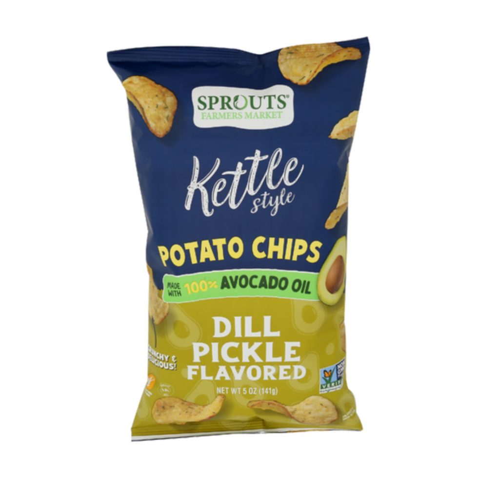 Sprouts Dill Pickle Kettle Style Avocado Oil Potato Chips