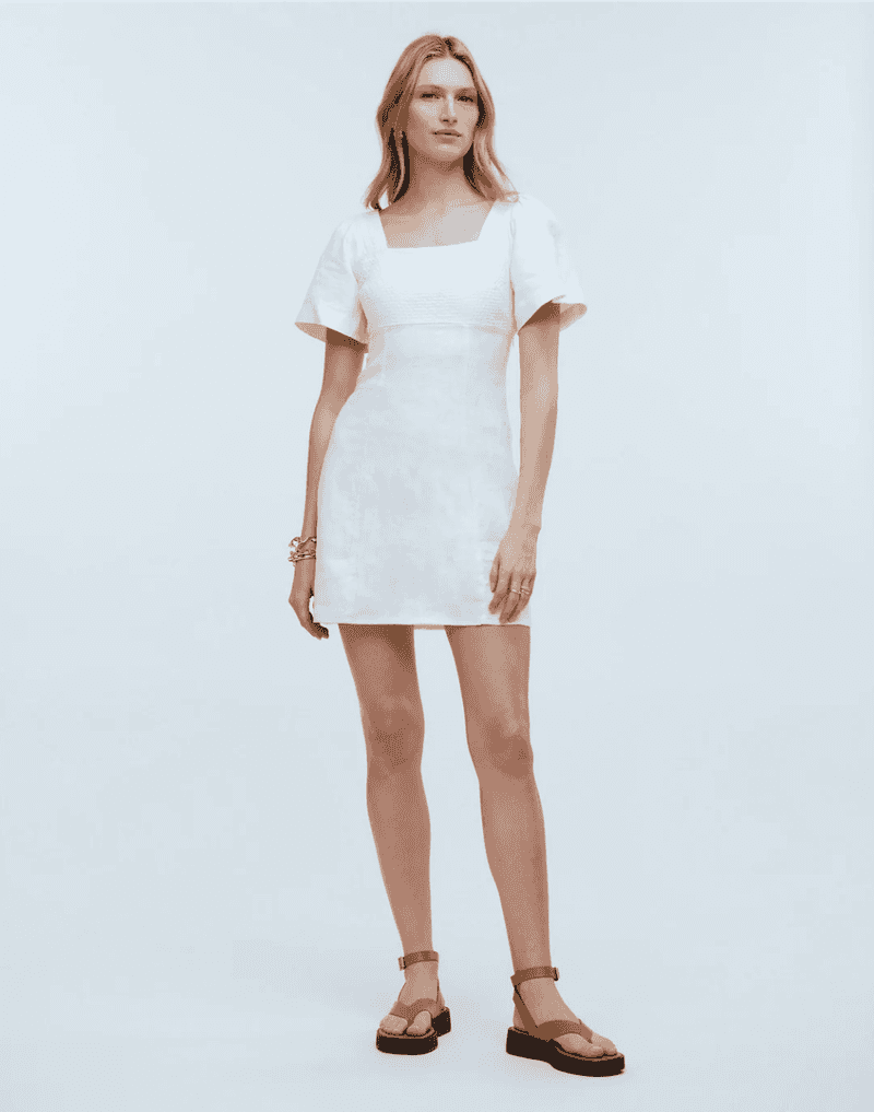 knee length dresses for ladies Chic Purple Linen Balloon Sleeve Wrap Dress with Self-Tie Detail main image 1