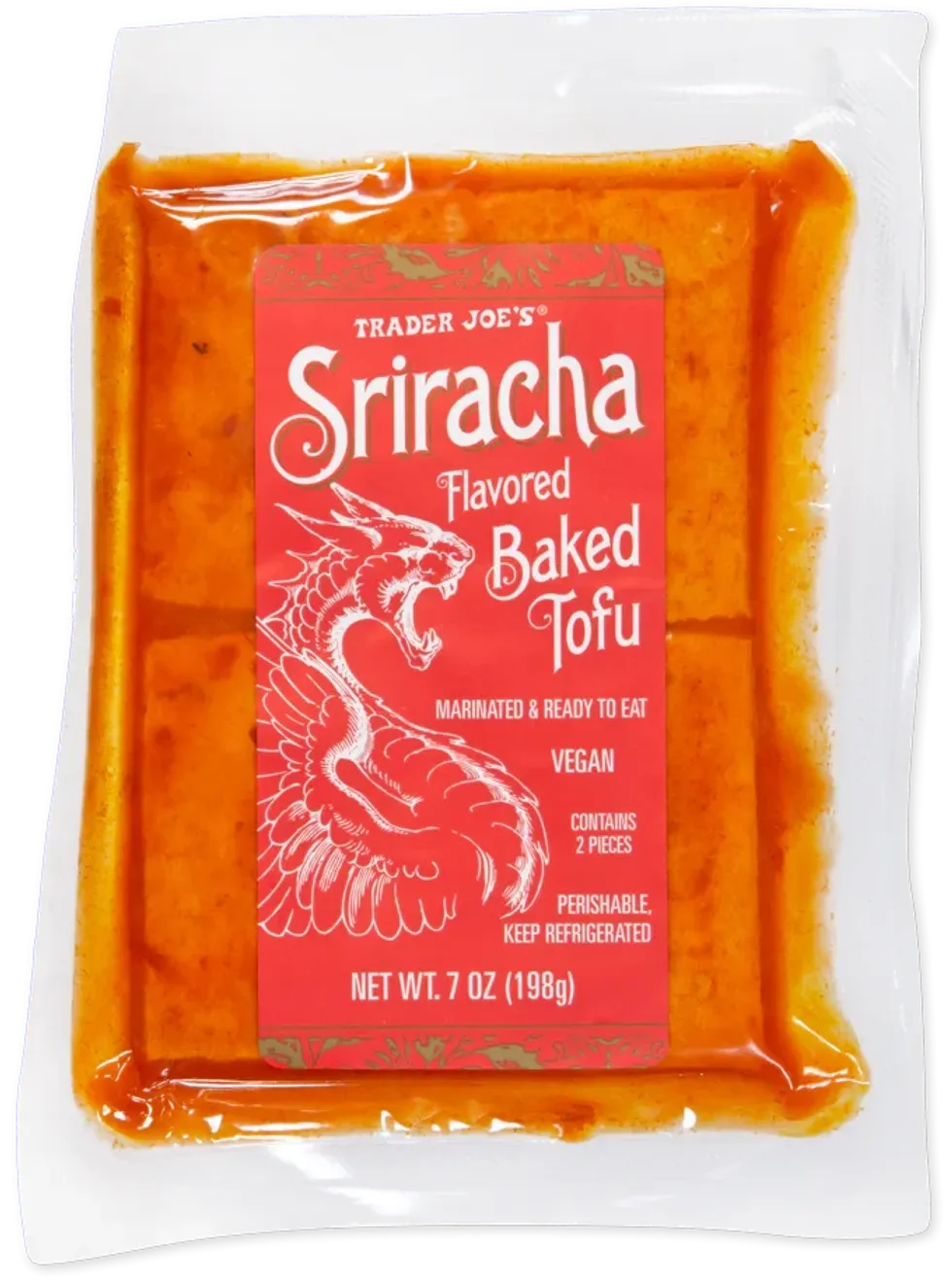 Sriracha Flavored Baked Tofu
