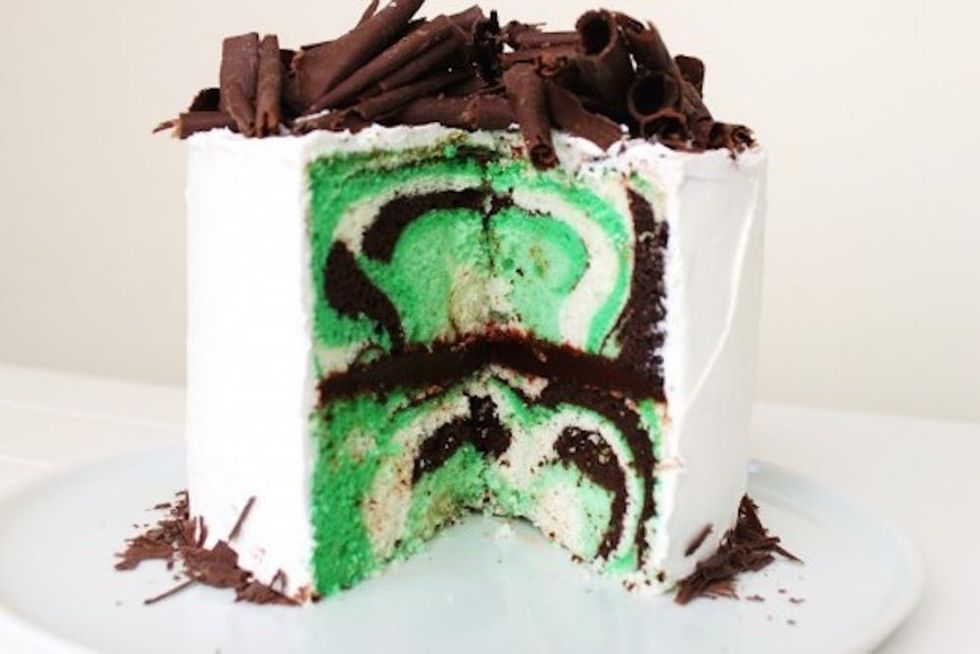 St. Patrick\u2019s Day Mint Chocolate Cake