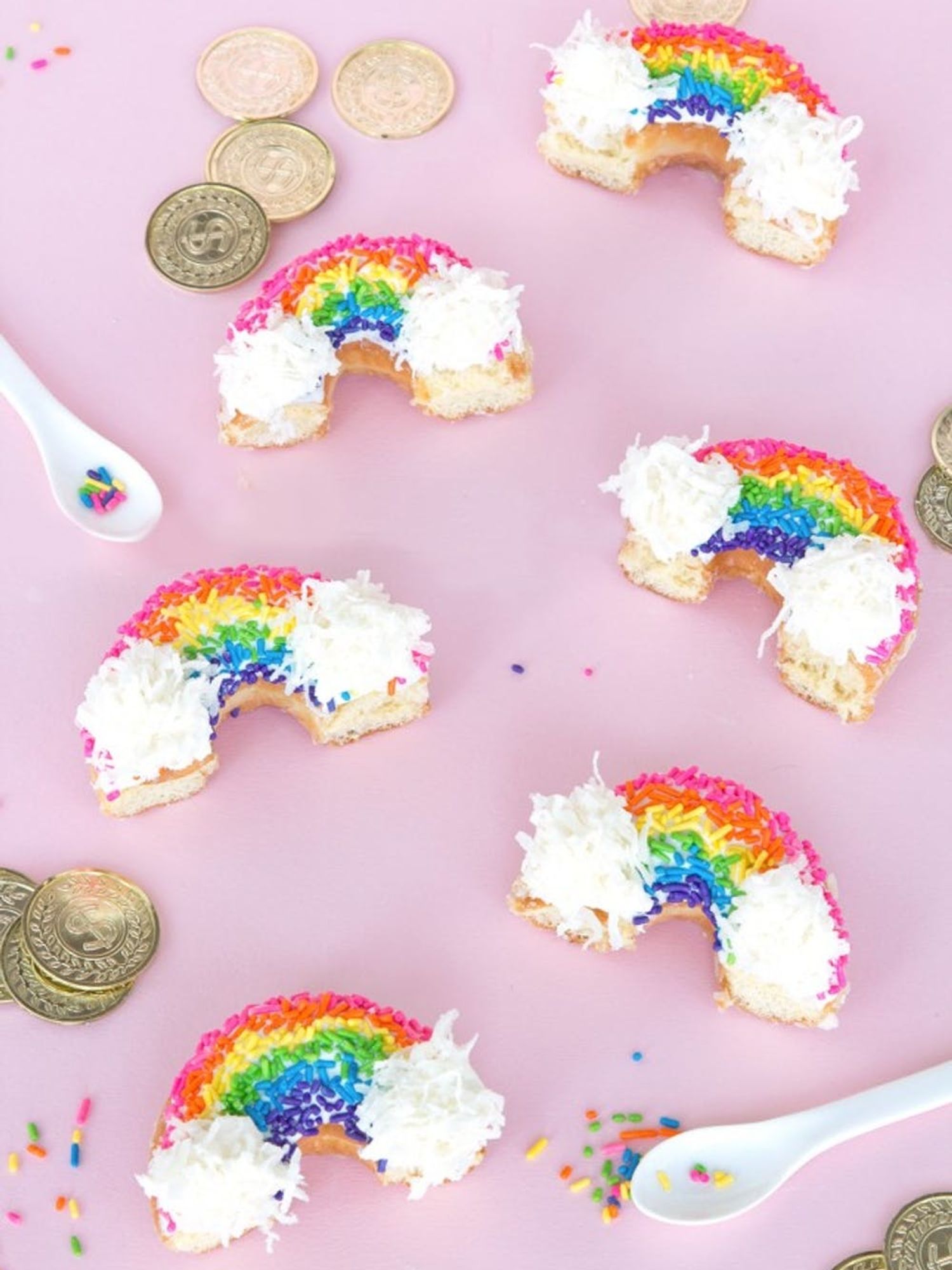 St. Patrick\u2019s Day Rainbow Donuts
