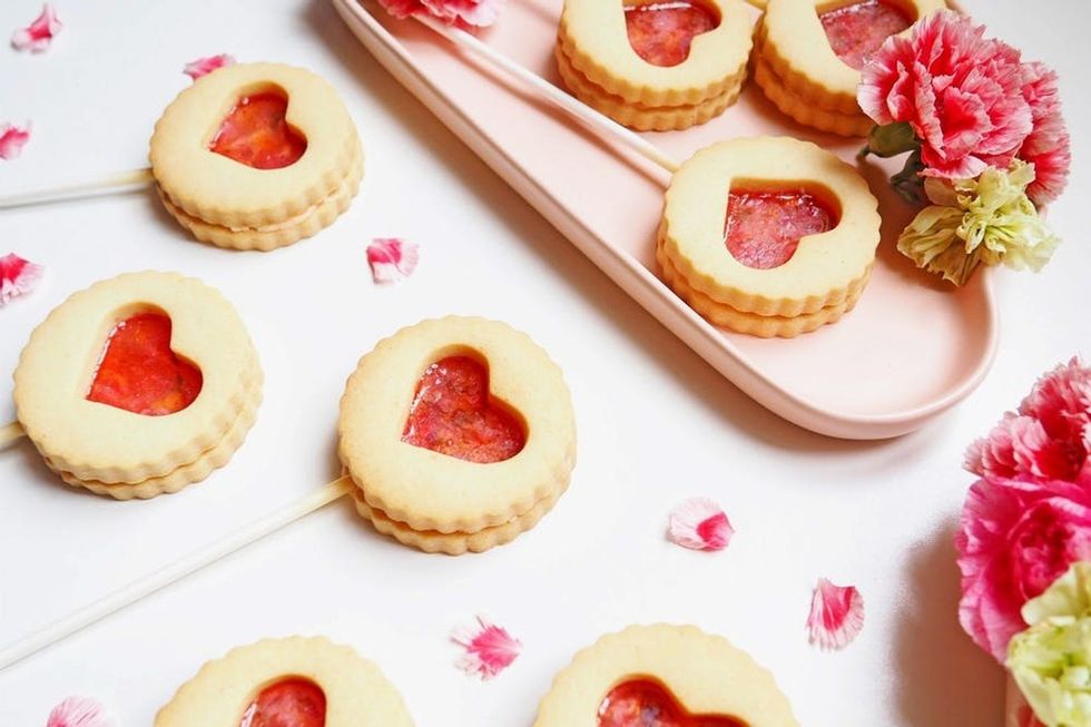 Stained Glass Cookie Pops valentines cookies