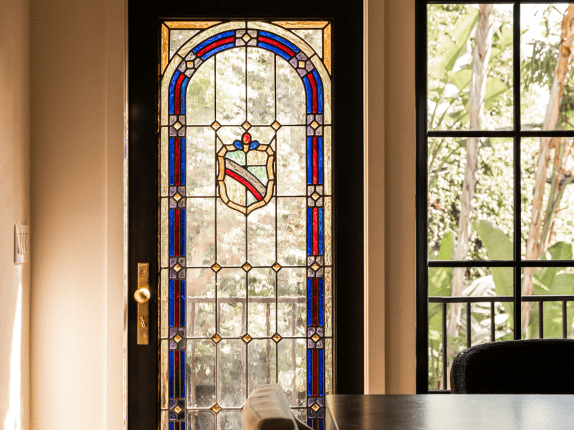 stained glass door