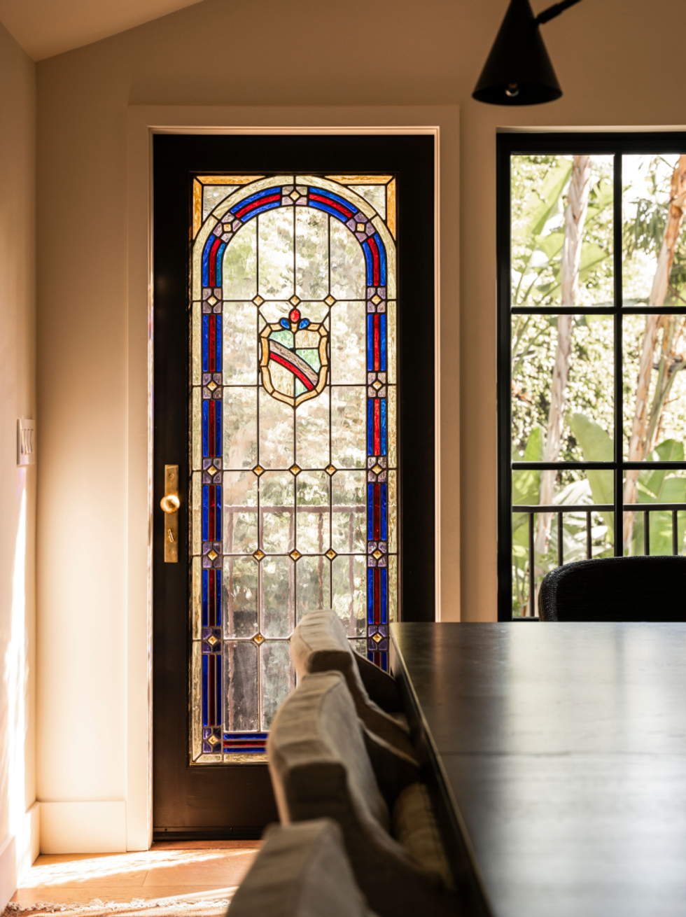 stained glass door