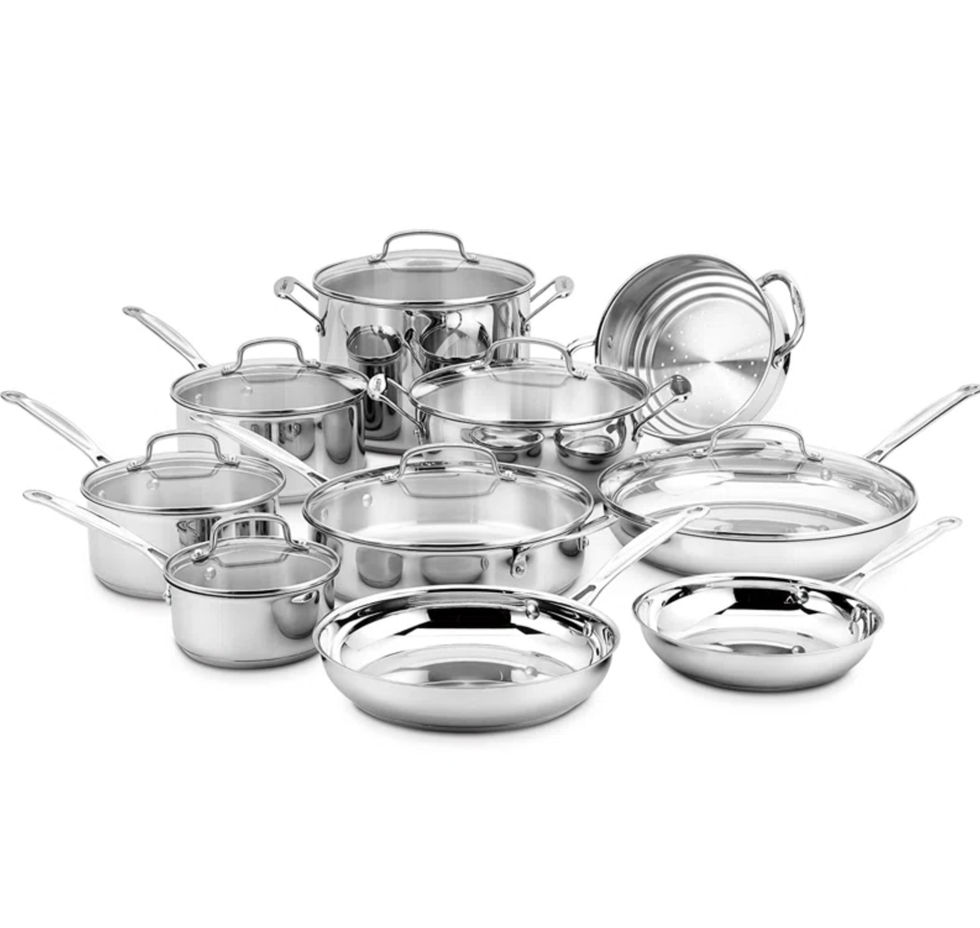 stainless steel cooking set