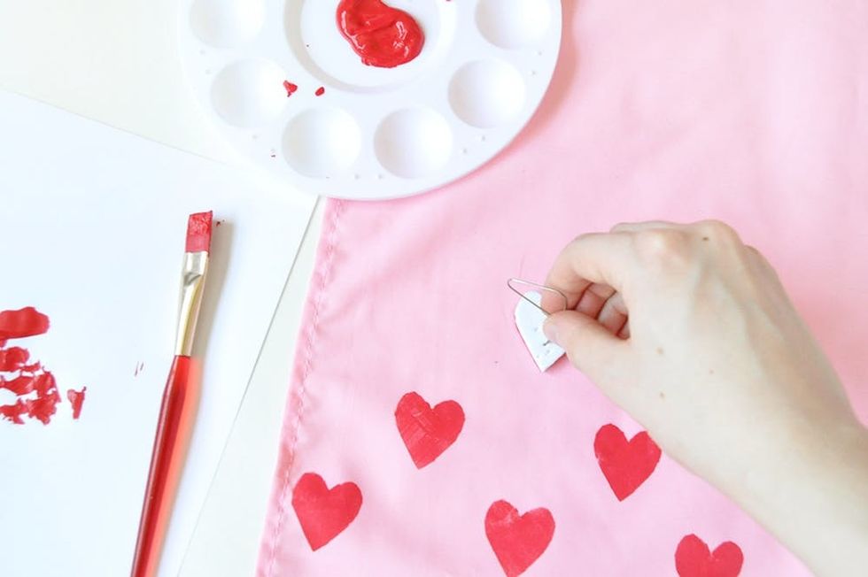 Stamped Valentine's Day Bandanas
