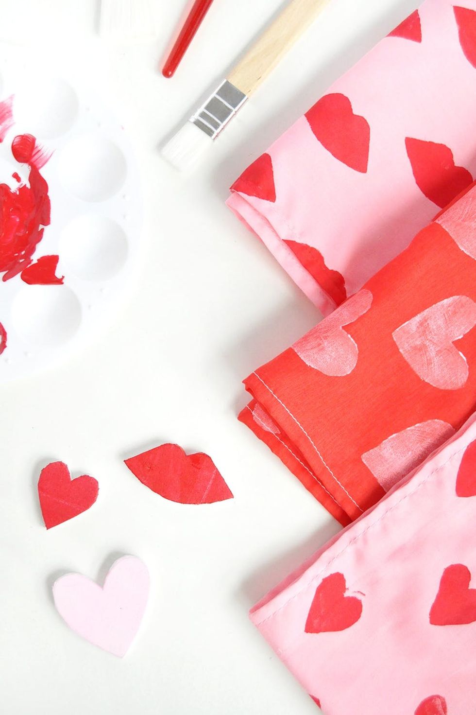 Stamped Valentine's Day Bandanas