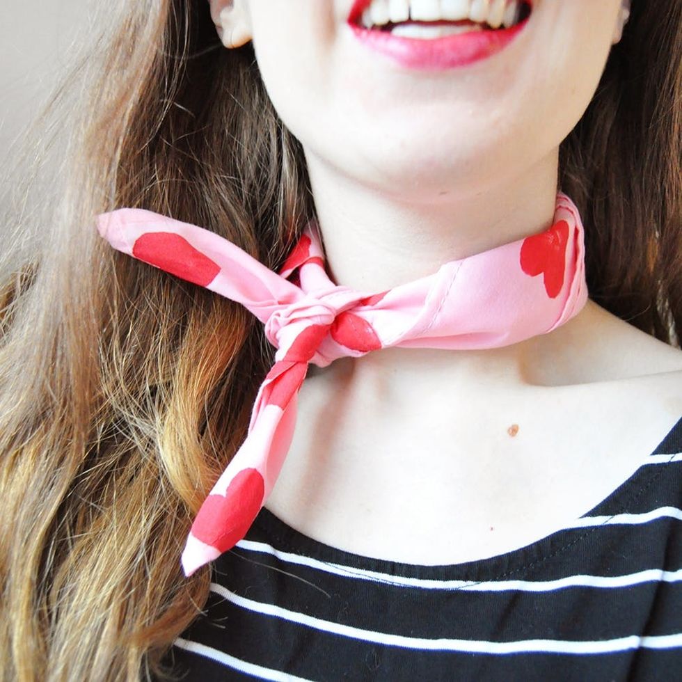 Stamped Valentine's Day Bandanas