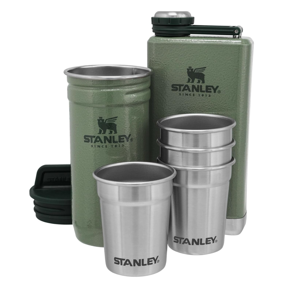 Stanley Stainless Steel Shot Glass and Flask Gift Set