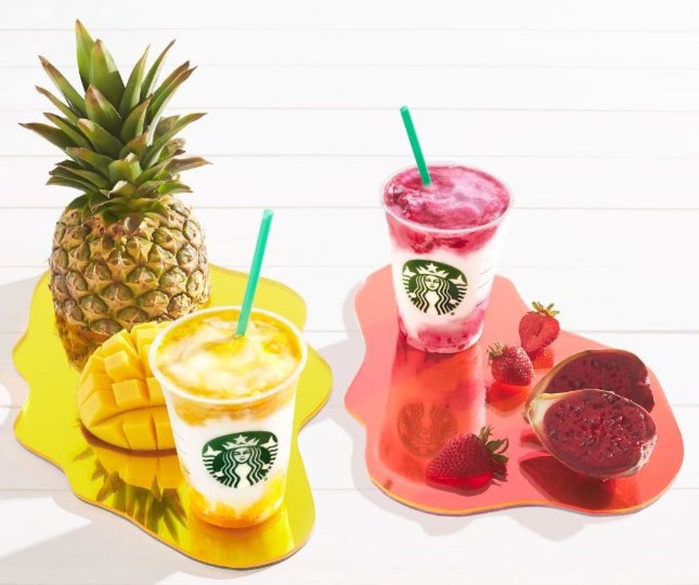 Starbucks\u2019 Mango Pineapple and Berry Prickly Pear Frappuccinos