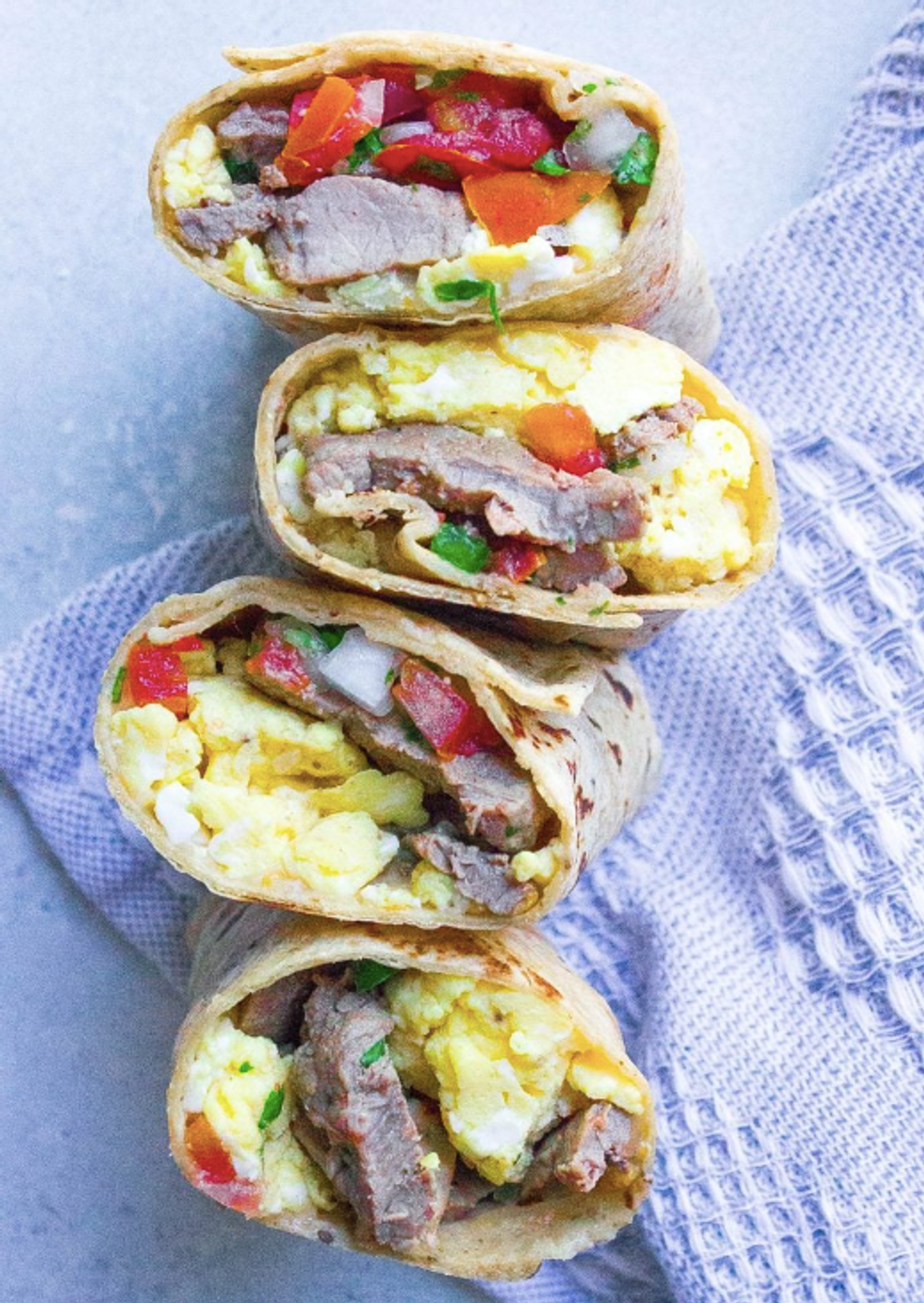 Steak and Egg Breakfast Burritos