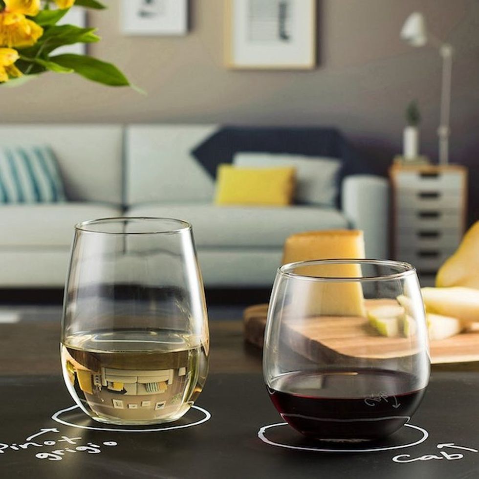 stemless wine glasses