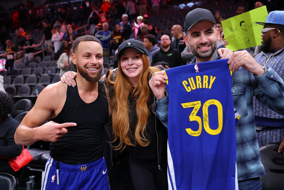 Steph Curry, Lindsay Lohan, and Bader Shammas