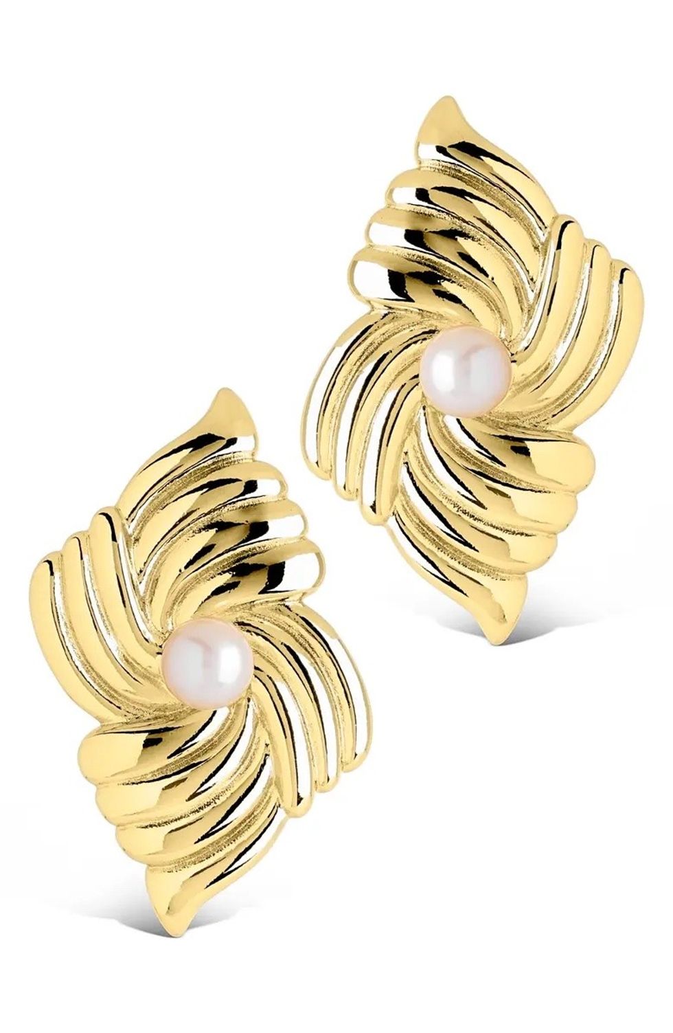 Sterling Forever Pearl Earrings