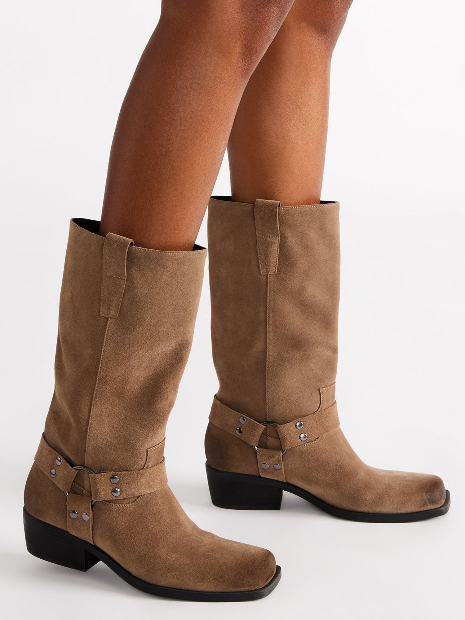 Steve Madden Ruskin Chestnut Suede Boots