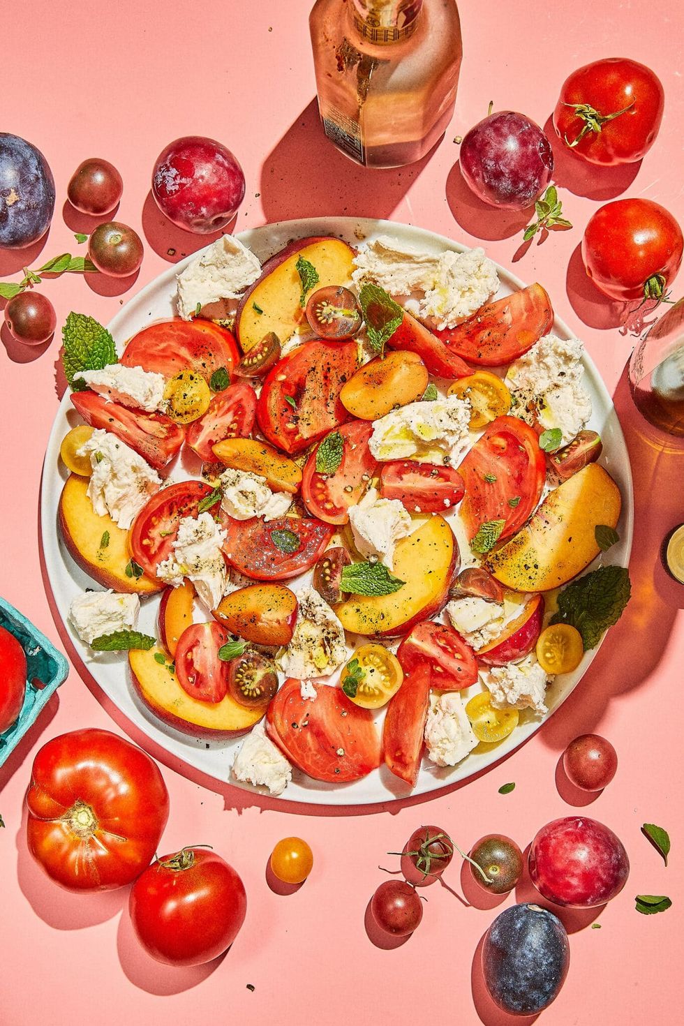 Stone Fruit Caprese Salad