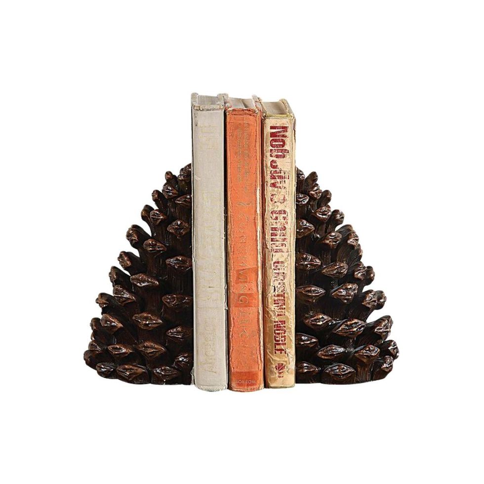 Storied Home Resin Pinecone Bookends