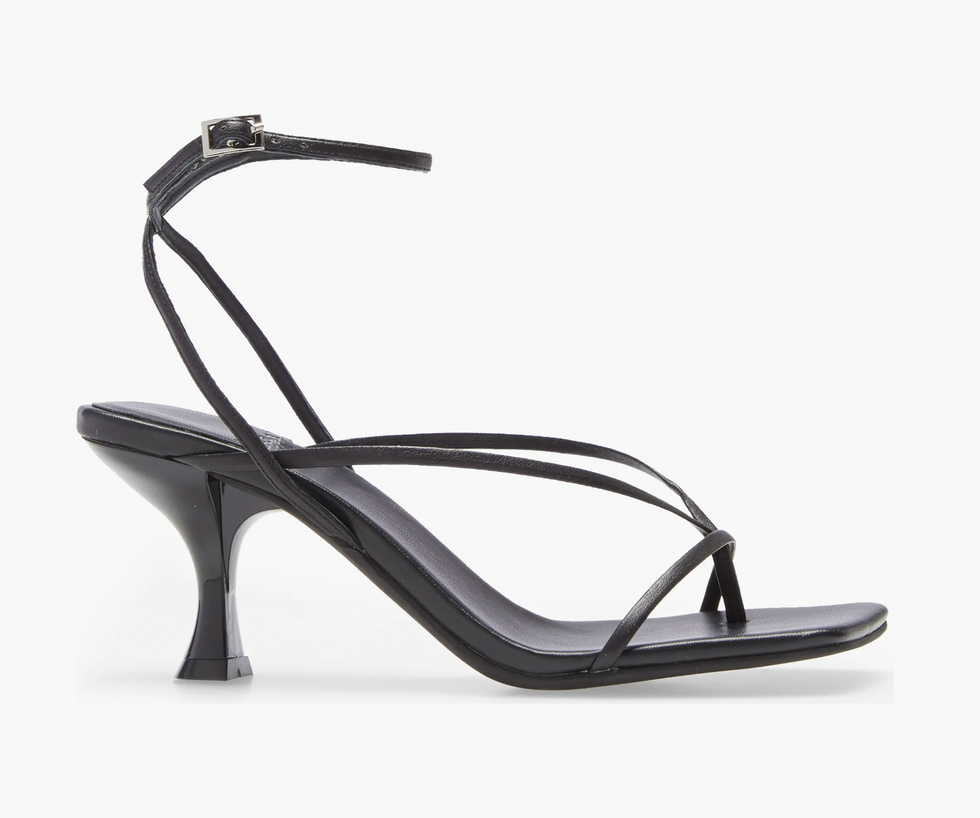 strappy black heels