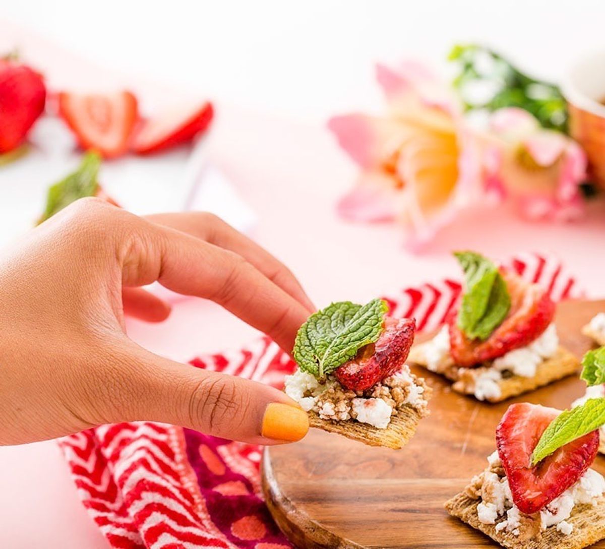 strawberry bites are one of the best finger foods for parties