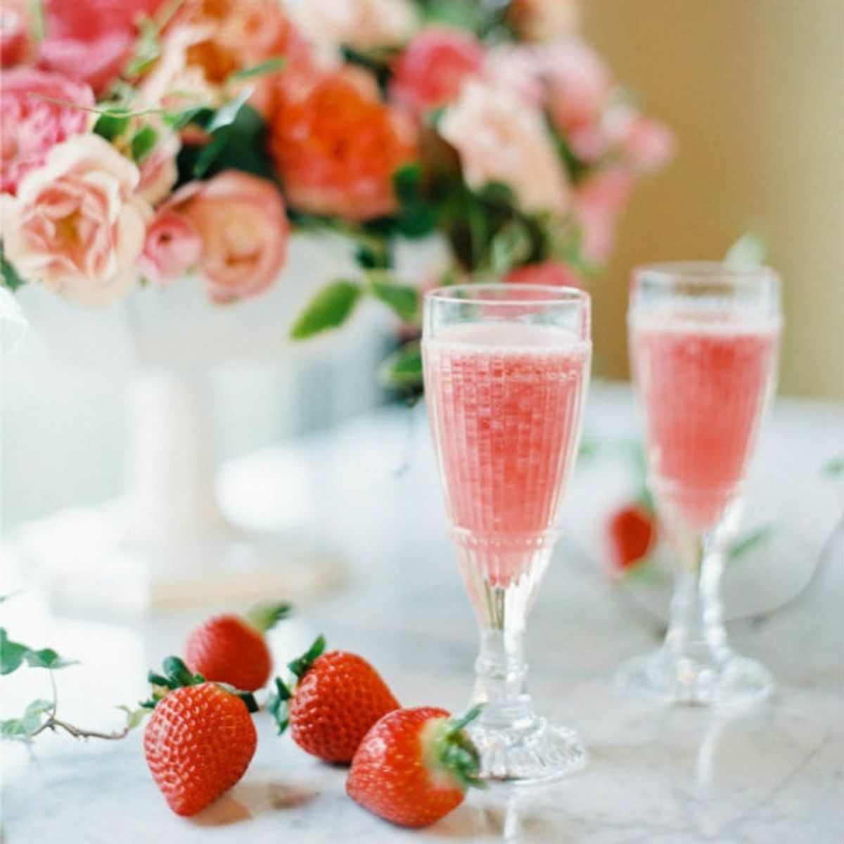 strawberry Champagne Cocktails