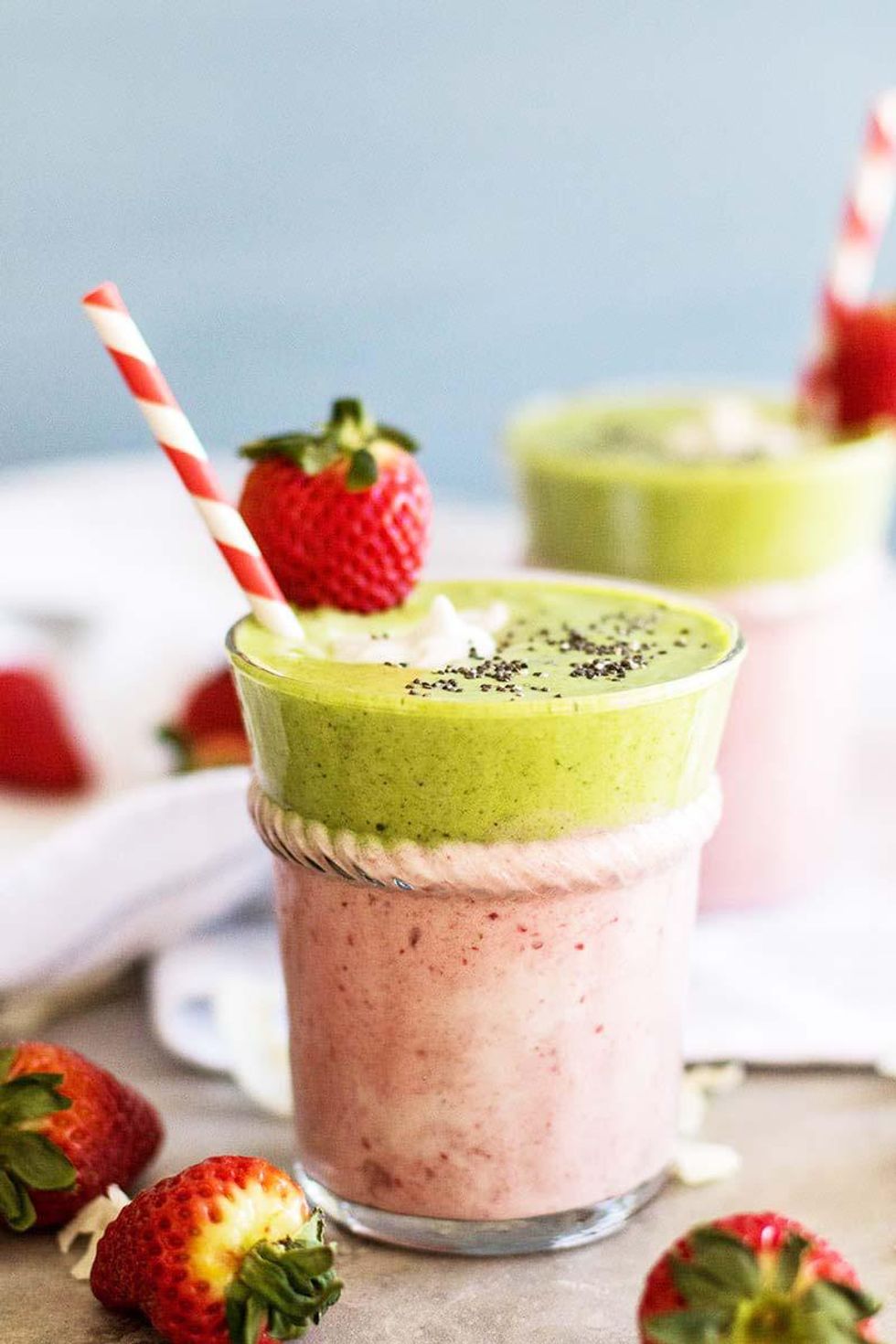 Strawberry Colada Green Smoothie