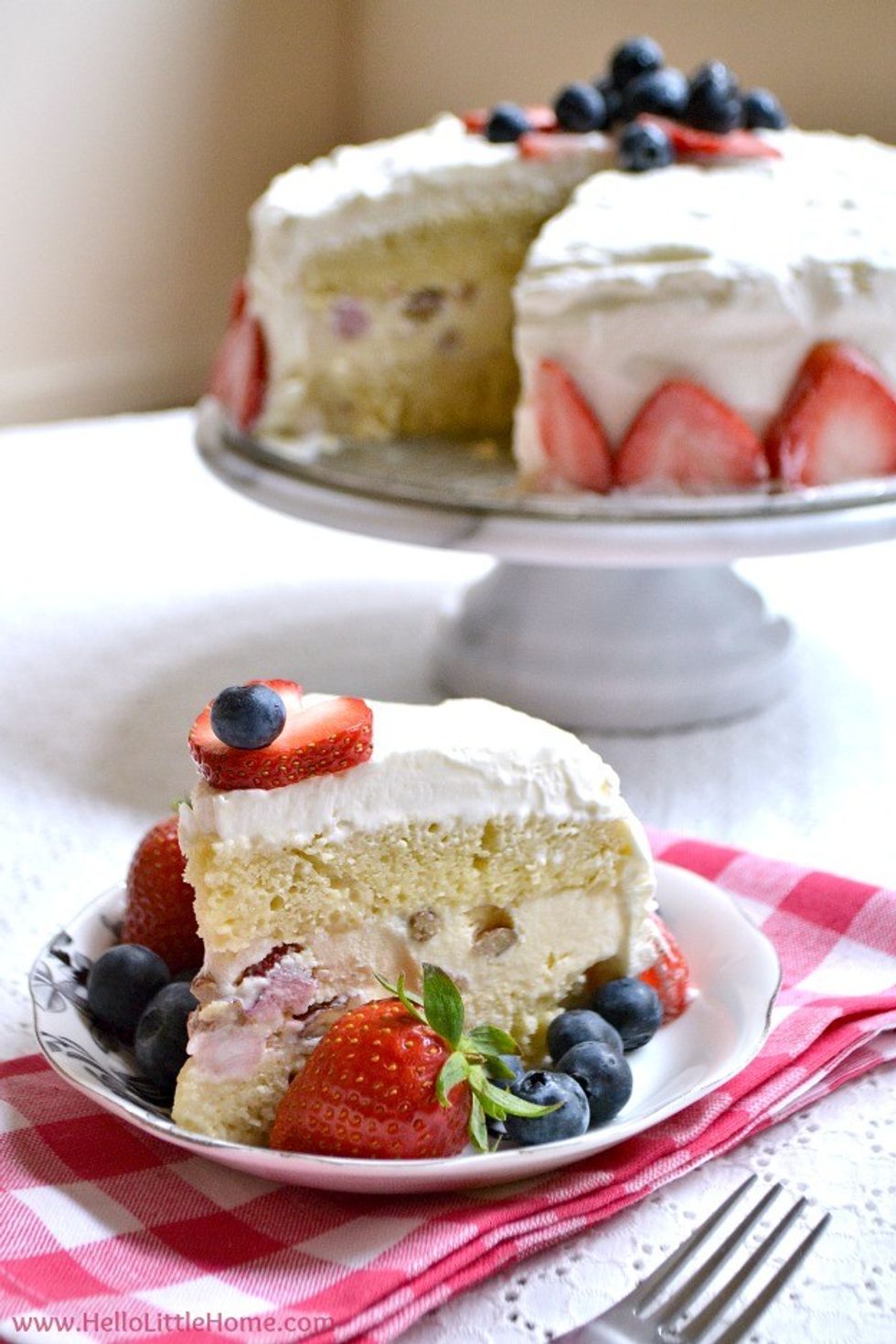 Strawberry Ice Cream Cake