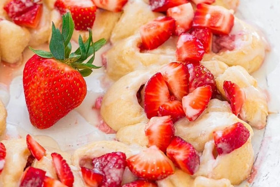 Strawberry Lemon Crescent Ring