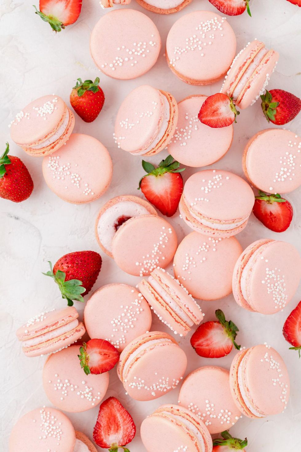 Strawberry Macarons