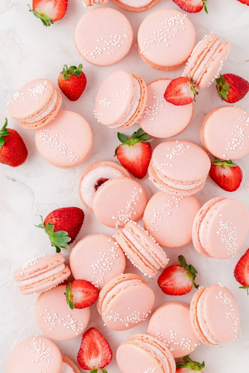 Strawberry Macarons
